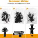 GOOACC GRC-70 35PCS Engine Under Cover Splash Shield Guard Body Bolts Bumper Fender Liner Push Retainer Fastener Rivet Clips , black