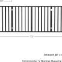 Pet Gate - 4-Panel Indoor Foldable Dog Fence for Stairs, Hallways, or Doorways - 72x24-Inch Wood Freestanding Dog Gates by PETMAKER (Black)