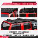 260lb Roof Rack Cross Bars for 2007-2026 Jeep Wrangler & Gladiator Not for Soft Top. With 2 & 4 Door JK JL JT. Heavy Duty Aluminum Crossbars. Rooftop Kayak Bike Cargo Racks