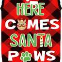 Dog Shirt Soft Cotton Dog Christmas Shirt Stretchy Lightweight T-Shirts Sleeveless Vest Pet Clothes for Small Medium Large Dogs Cats, Medium (Back: 12", Chest: 16")