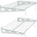 TORACK 2-Pack Garage Wall Shelves, 24" x 48"/2x4 ft Wall Mounted Wire Shelf for Garage Heavy Duty Floating Shelves(White, Pack of 2)
