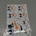 Christmas Face Rub on Transfers Decals Stickers for Crafts Ornaments Large 5 Inch Vinyl Snowman Faces Eyes Pitcher Transparent Decal for Ornaments Glass Drinking Cups Wood Balls (Cute72)