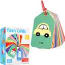 Spanish English Flash Cards - Bilingual Toddler First Words Flashcards 26 Educational, Colorful, Double-Sided Vocabulary Cards Sight Words for Toddler Games, ESL Kids & Preschoolers