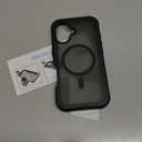 Magnetic for iPhone 16 Case, [Compatible with MagSafe][Military Grade Drop Protection][Heavy Duty Protection][Non-Slip][Shockproof] 2-Layer Durable Bumper Phone Case 6.1''-Black