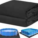 Tingjoo 24 ft x 24 ft Pool Liner Pad Square Above Ground Swimming Pool Felt Fabric Mat Cloth for Puncture Resistant Weed Barrier Comfortable Underfoot