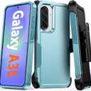 FNTCASE for Samsung Galaxy A36-5G Case: for Samsung Galaxy A56 5G Case Heavy Duty Drop Protection with Rugged Belt-Clip Holster & Kickstand Military Grade Shockproof Durable Protective Cover (Green)