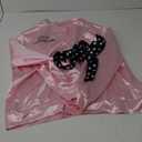 Lixinya Women's 50s Ladys Pink Satin Jacket Jacket with Neck Scarfs Halloween Cosplay Costume 2XL