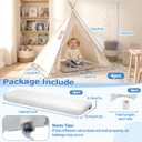 4 Pack Teepee Tent for Kids [Thickened], Kids Sleepover Teepee Tent Set