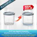 For Ninja Creami Pints and Lids-4 Pack, 16OZ Container Compatible with NC299AMZ & NC300s Series Ice Cream Makers, Extra Cups Replacement for Ninja Creamy Containers Airtight Anti-slip Dishwasher Safe