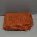 MIULEE Fall Orange Set of 2 Waffle Bathroom Rugs, Boho Bath Rugs Non Slip Washable, Super Absorbent Bath Mats, Ultra Soft Rubber Backed Shower Mats for Bathroom Floor, Tub and Shower, 17x24 Inch