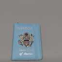 Cnycmy Passport Holder with Airtag slot,Passport-Wallet-Holder for Women,for Family, Rfid Passport Book Card Slot Waterproof, passport holder for travel (light blue1)