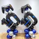 40 Inch Black 60 Number Balloons Giant Jumbo Huge 60 Foil Mylar Helium Number Digital Balloons Black Birthday Mylar Digital Balloons 60 Birthday Party 60th Anniversary Events Party Decorations