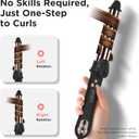 Prizm 1.25inch/32mm Automatic Curling Iron for Big Curler, Rotating Curling Wand Up to 450F, LCD Display, Auto-Shut Off & Dual Voltage, Negative Ion