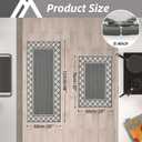 COSY HOMEER Washable Kitchen Rugs Sets of 2 Non-Slip Kitchen Mats for Floor Absorbent Kitchen Runner Rug for Kitchen Carpet,Sink Mat and Laundry, 20"x30"+20"x48",Grey