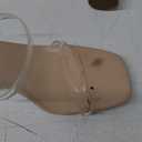 DREAM PAIRS Women's Square Open Toe Block Heels Two Strap Slip On High Heeled Slides Sandals (11, Clear)