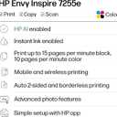 HP Envy Inspire 7255e Wireless Color Inkjet Printer, Print, SCAN, COPY, EASY SETUP, MOBILE PRINTING, BEST-FOR-HOME, 3-MONTH INSTANT INK TRIAL INCLUDED, AI-ENABLED (1W2Y9A).