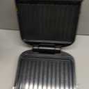 George Foreman 4-Serving Removable Plate Electric Grill and Panini Press, George Tough Non-Stick Coating, Drip Tray Catches Grease, Black