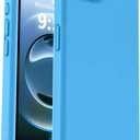 Vooii Compatible with iPhone 16e Case, Liquid Silicone Upgrade [Camera Protection] [Soft Anti-Scratch Microfiber Lining] Shockproof Phone Case for iPhone 16e 6.1 inch - Blue