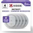 Kidde Smoke and Carbon Monoxide Detector, AA Battery Powered with LED Status Lights, 85 dB Alarm, 5 inches, 30CUDR, 4 Pack
