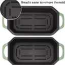Flavehc Bread Pan Cast Iron Loaf Pan with Lid 9x5 Inch Bread Loaf Pan for Baking Bread Enameled Cast Iron Sourdough Bread Pan