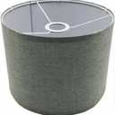 HEVSTIL Lampshades Natural Linen Lampshades 10.24" Bottom x 7.48" High, Easy Assembly Fabric Lampshades for Table Lamps Floor Lamps Easy Assembly Required,Gray, Grey