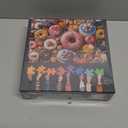 1000 Piece Dessert Jigsaw Puzzle for Adults - Colorful Donut & Sweet Treats Art with Premium Puzzle Board, Challenging Foodie Theme Puzzles for Adults, 27.5x19.7 Inches