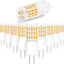 G4 3W LED Landscape Light Bulbs 12V-24V Warm White 2700K, 20W-30W T3 Halogen Replacement, Low Voltage G4 T3 JC Bi-pin Bulb for RV Boat Yacht Courtyard Path, No Flicker, 330 LM (10Pack)