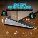 RIZZZ Heavy Duty Door Stoppers  6 Pack Zinc Alloy Door Stop Wedges with Non-Slip Rubber | Strong Metal Door Stop for Bottom of Heavy Doors