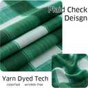 NICETOWN Christmas Plaid Valances for Windows, Rod Pocket Xmas Small Kitchen Valances Short Topper Curtains for Living Room Decor, 1 Panel, 52 by 18 inches Long, Green & White