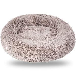 Zone Tech Medium Round Cushion Pet Bed - Premium Quality Washable Donut-Shaped Ultra Soft Plush Cushion Bed for Pets