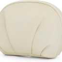 E-Tree Makeup Bag Travel Toiletry Bag Half Moon Small Make up Pouch Cosmetic Case Organizer Cute Waterproof for Girls Women Travel Essentials Toiletries Accessories (Beige)