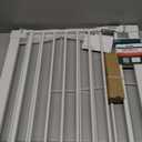 Babelio 29-55 Inch Extra Wide Baby/Dog Gate, PressGuard P7, Metal Auto Close, Pressure Mounted Pet Door for Doorways, NO Need Tools and Drilling, with Wall Cups, White