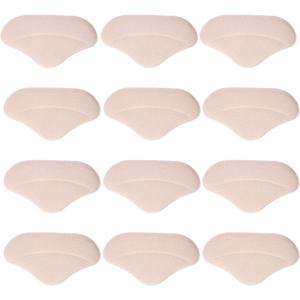 6 Pairs Heel Grippers for Loose Shoe Heels Cushion Pad Heel Pads for Shoes Men Soft Boot Shoe Too Big Men Women Heels Slipping Beige