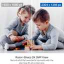 Tapo 2K Indoor Pan/Tilt Wired Security Camera - Works as a Baby Monitor & Pet Camera, Motion Detection, 2-Way Audio, Siren, Night Vision, No-Subscription Local Storage or Optional Cloud, C211 (2-Pack)