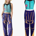 Girls Demon Hunter Pop Singer Rumi Mira Zoey Costume for Girls Halloween Party Cosplay Dance Stage Outfit Set Size 130