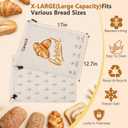 Beeswax Bread Bags Natural Beeswax-Lined Cotton Storage Reusable Sourdough bread bags Bakery Essentials Freshness Keeper for Homemade (2 Pack)