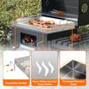 COZEER Stainless Steel Griddle 17＂×13＂, Nonstick Griddle for Gas Grill
