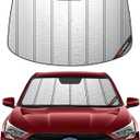Windshield Sunshade for Subaru Legacy/Outback 2023-2025 Eyesight (Without Wide-Angle Mono Camera), Metallic Silver Finish