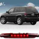 3rd Third Tail Rear Brake Light Compatible with 2002 2003 2004 2005 2006 2007 2008 2009 Chevy Trailblazer GMC Envoy Buick Rainier Ascender Bravada Center Cargo Rear LED High Mount Brake Light (Red)