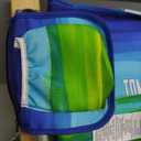 Tommy Bahama 5-Position Classic Lay Flat Folding Backpack Beach Chair, Blue and Green Stripe, 23" x 25.25" x 31.5"