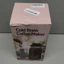 Cold Brew Coffee Maker, 64 oz Glass Pitcher with Mesh Filter, 2 Quart Mason Jar with Lid
