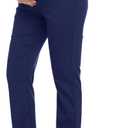 PACBREEZE Women's Maternity Pants for Work Over-Bump Pregnancy Casual Stretchy Straight Dress Pants with Pockets, L
