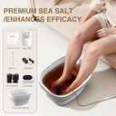 Ionic Foot Bath Detox Machine,Foot Detox Foot Bath Soak Tub with 2 Arrays,80 Disposable Foot Spa Liners,Detox Sea Salt,Folding Foot Spa Bucket,Home Salon-Level Foot Soaking Tub