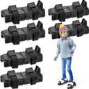 Poen 4 Pairs Toddler Ice Skates, Kids Adjustable Double Runner Ice Skates with Hook and Loop Fastener Straps, Black Toddler Skating Shoes Double Blade for Winter Kids Training Shoes Beginner Youth