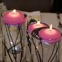 Pink Floating Candles 3 inch 9 Pack - Floating Candles for centerpieces - Wedding Decor - Burning Time 8-10 Hours