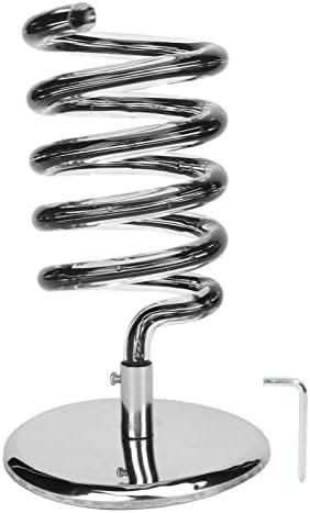 HURRISE Spiral Hair Dryer Holder, Spring Hair Dryer Hanging Rack, Spiral Hair Styling Station Spiral Salon Blow Dryer Holder Stand for Bathroom Hair Salon