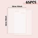 KEEPARTY 65PCS Clear Plastic Bags With Handles 15"x18" Perfect for Retail and Merchandise Clear Gift Bag for Boutiques and Small Businesses Gift and Trade Show Thank You Bags
