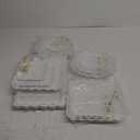 12 Pcs Cake Stand, Dessert Table Display Set, 4 Pcs 3 Tier Cupcake Stand Tower Holder and 6 Pcs Serving Tray and 2 Tongs for Tea Party Baby Shower Birthday, White