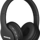 MIDOLA Kids Headphones Bluetooth 5.3 Wireless 60H Play Time Volume Limit 85/110dB Over Ear Foldable Protection Headset/Wired AUX Cord Mic for Child Boy Girl Travel School Phone Pad Tablet Black