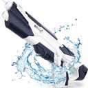 Electric Water Guns for Adults Kids, Full Auto Gun up to 32-50 FT Range, Absorption & Precise Column, Squirt Swimming Pool Beach Party Games - Blaster Blue (Watergun - Blue)